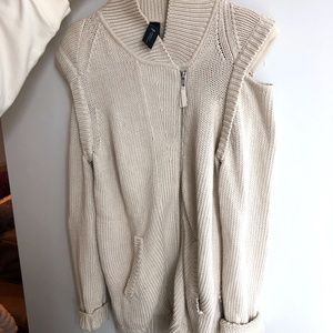 Zero + Maria Cornejo Zip up silk sweater